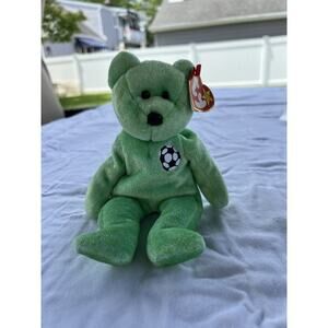 Ty Beanie Baby Kicks the Soccer Bear Push Toy